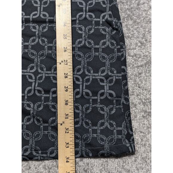 Soybu Activewear Dress Women M Black Pullover Geometric Link‎ Ruched 3/4 Sleeve - Picture 8 of 9